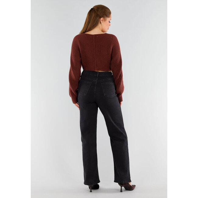 Dark Brown Pumps with Velvet Texture