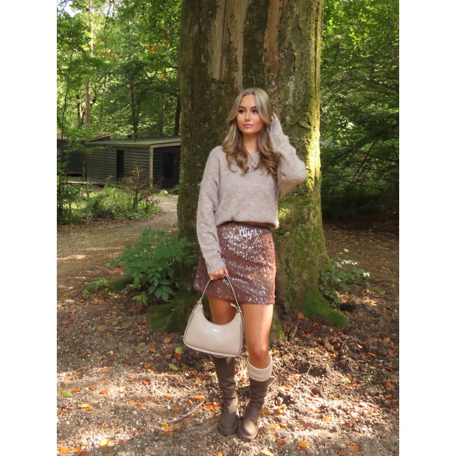 Gemütlicher Chic mit Pailletten