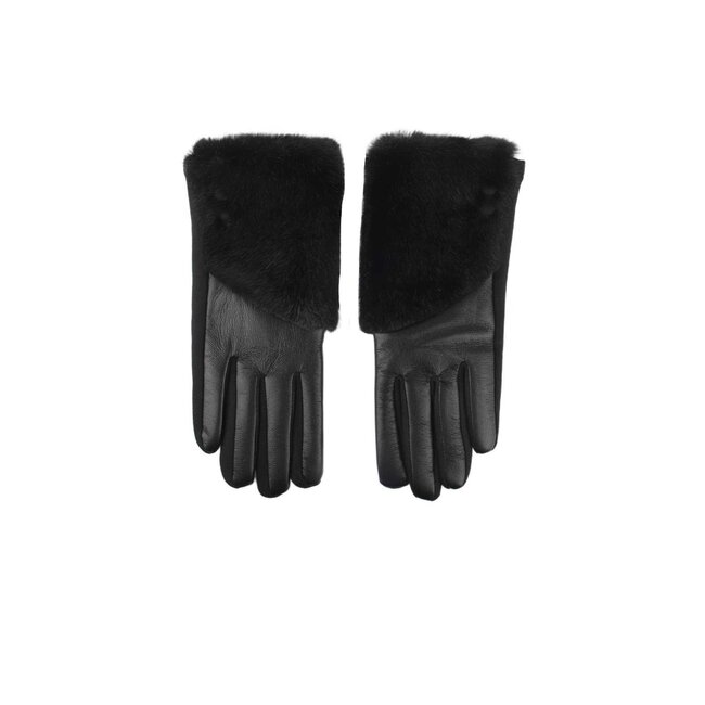 Lederhandschuhe mit Kunstfell