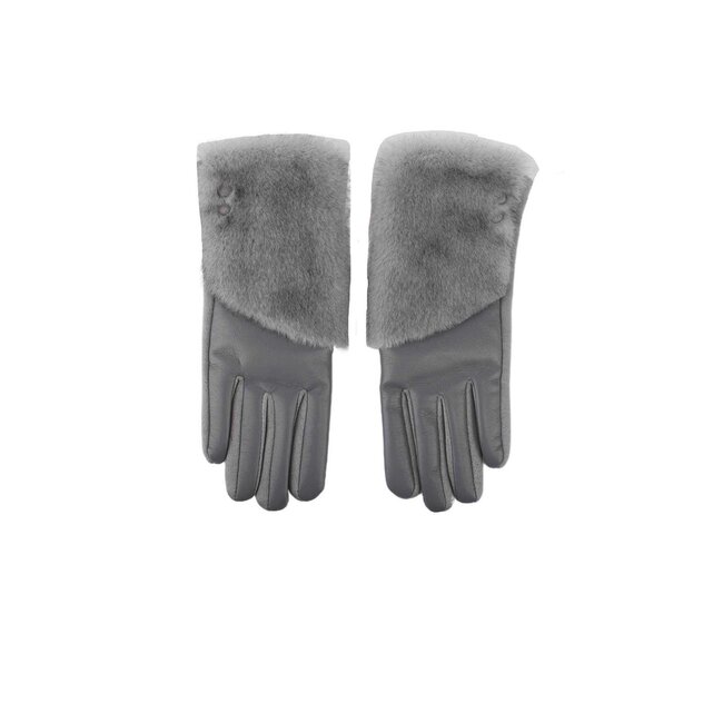 Lederhandschuhe mit Kunstfell