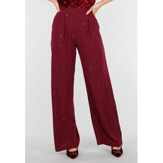 Burgundy Hose mit Glitzer