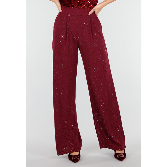 Burgundy Hose mit Glitzer