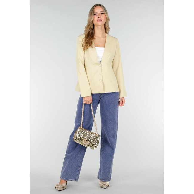 Goldfarbene Slingback-Pumps mit Schleife und niedrigem Absatz