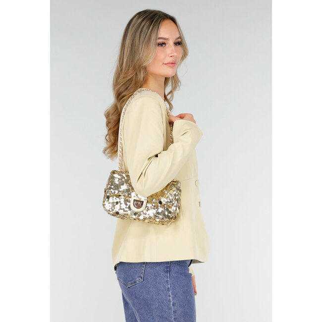 Goldene Tasche mit Pailletten