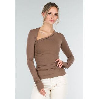 Braunes asymmetrisches Oberteil