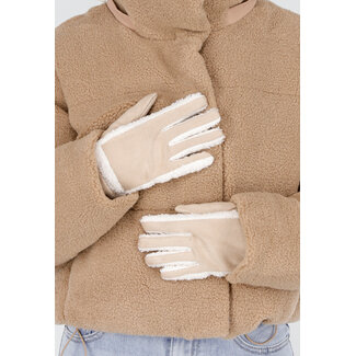 Suède Handschuhe mit Boucle