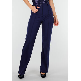 Gerade geschnittene marineblaue Hose