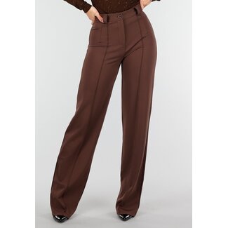 Tall Braune Stretch-Hose