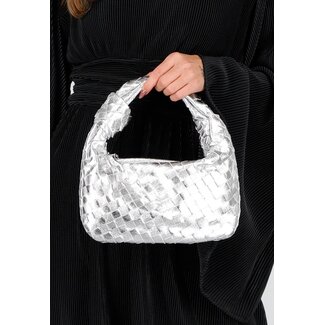 Metallic geflochtene Handtasche