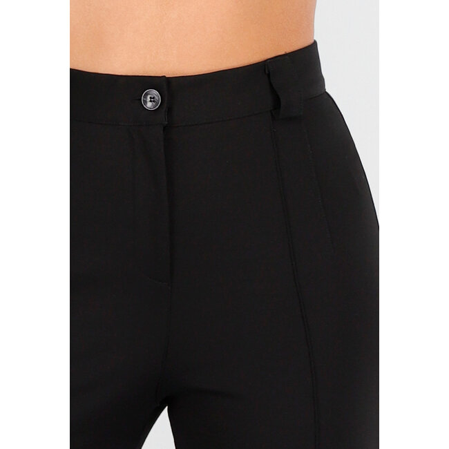 Schwarze Petite Super Stretch Hose mit Gürtelschlaufen