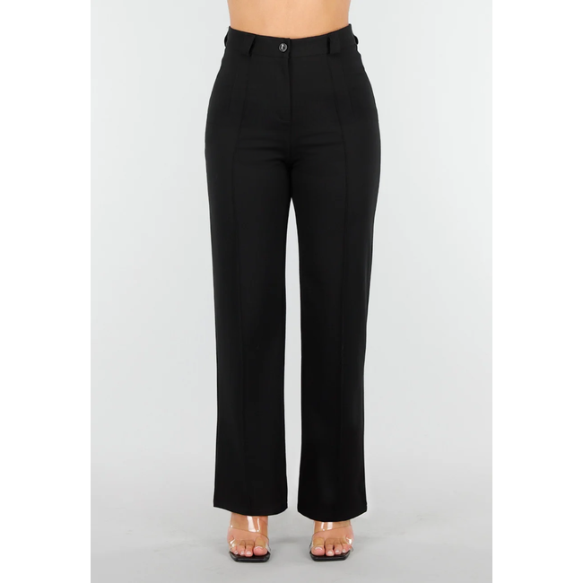 Schwarze Petite Super Stretch Hose mit Gürtelschlaufen