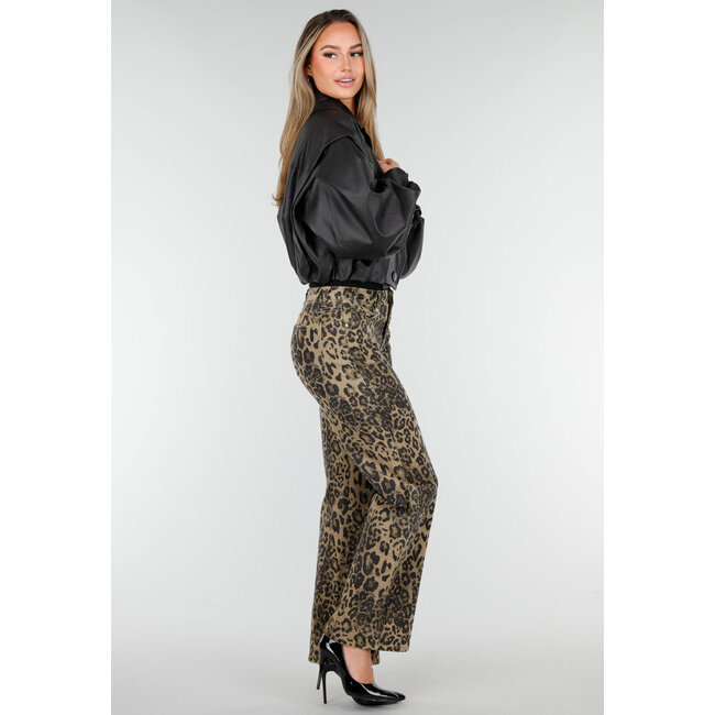 Schwarze Kunstleder-Cropped-Jacke mit Oversize-Ärmeln