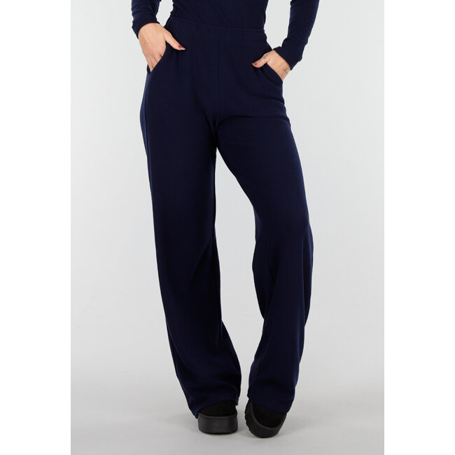 Navy Weiche Stretchhose mit geradem Bein