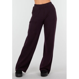Aubergine Stretch Hose aus Fleece