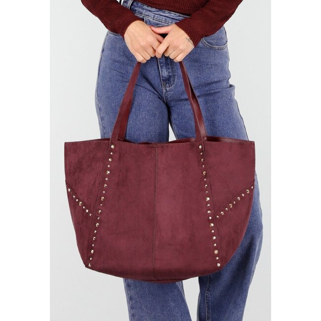 Tote Bag mit Nieten und passender Innentasche