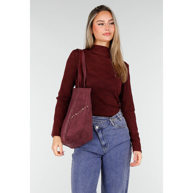 Tote Bag mit Nieten und passender Innentasche