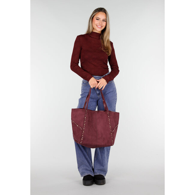 Tote Bag mit Nieten und passender Innentasche