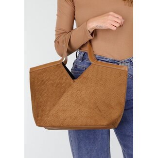 Shopper aus gewebtem Wildleder