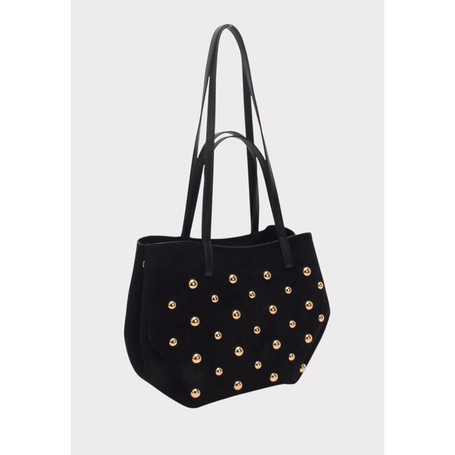 Suède Look Studded Shopper Tasche mit Henkeln