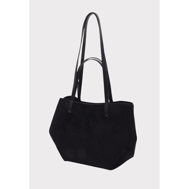 Suède Look Studded Shopper Tasche mit Henkeln