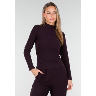 Aubergine Fleece Stretch Top