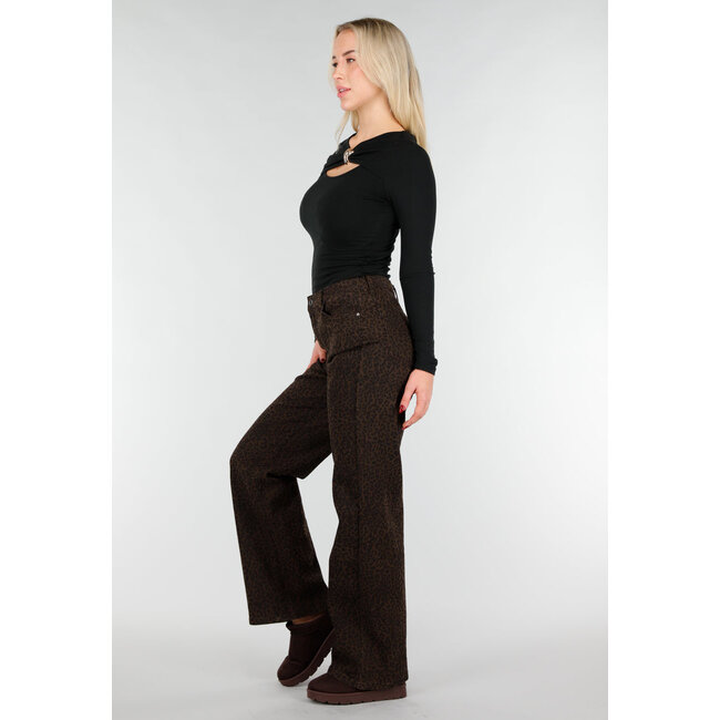 Schwarzes Oberteil mit Cut-Out und goldenem Detail