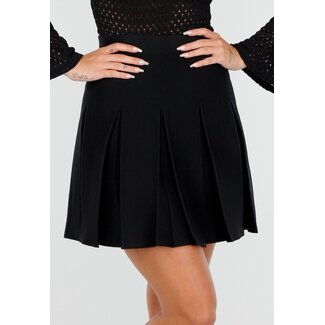 Schwarzer Faltenminirock