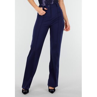 Gerade geschnittene marineblaue Hose