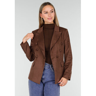 Brauner Wildlederblazer