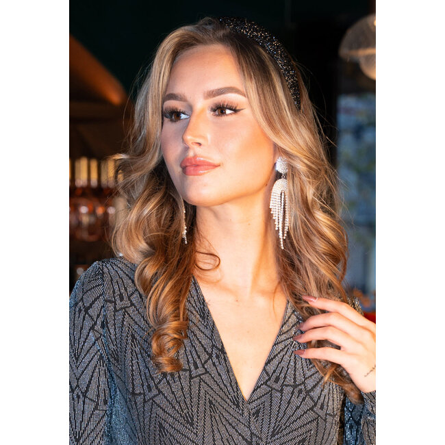 Schwarzes Glitzer-Diadem