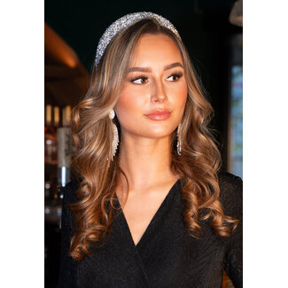 Silbernes Glitzer-Diadem