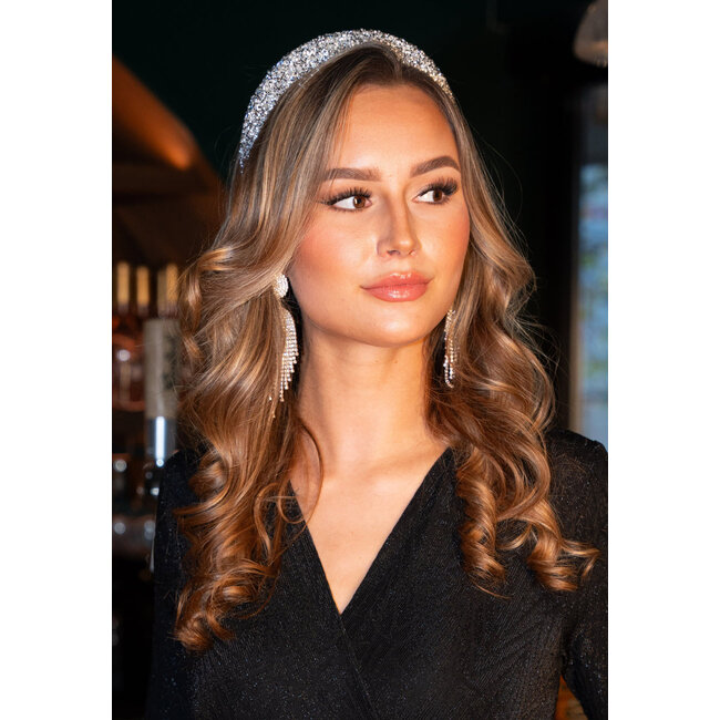 Silbernes Glitzer-Diadem