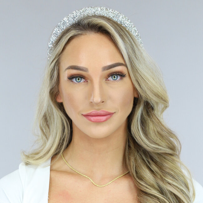 Silbernes Glitzer-Diadem