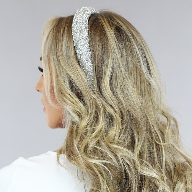 Silbernes Glitzer-Diadem