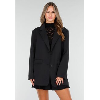 Schwarzer Oversized-Blazer