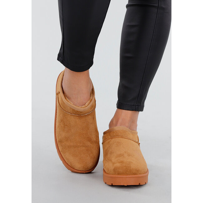 Camel Wildlederoptik Niedrige weiche Stiefel