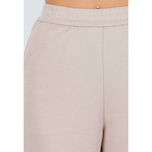 Beige Lounge Hose mit geradem Bein