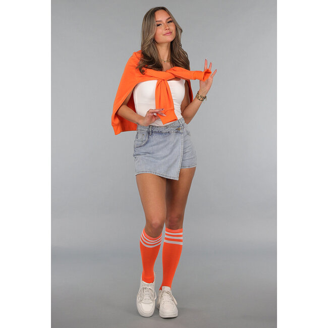 Orange Kings Day Pullover Damen mit Queen Bae Aufdruck