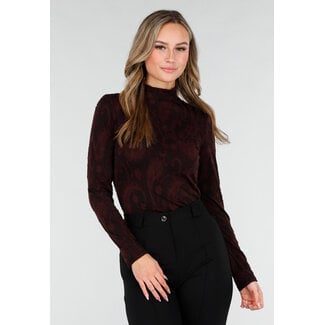 Bordeaux Stretch-Oberteil