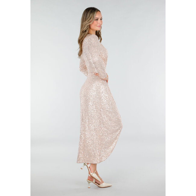 Goldene Glitzer-High-Heels mit Riemchen