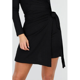 Tall Schwarzer Stretch-Skort mit Schleife