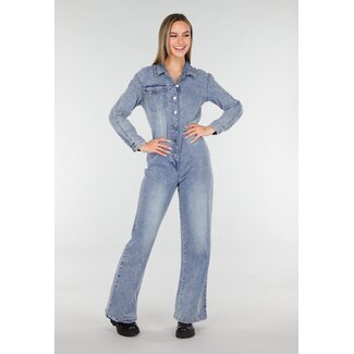 Denim-Jumpsuit Blau