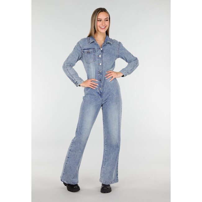 Denim-Jumpsuit Blau