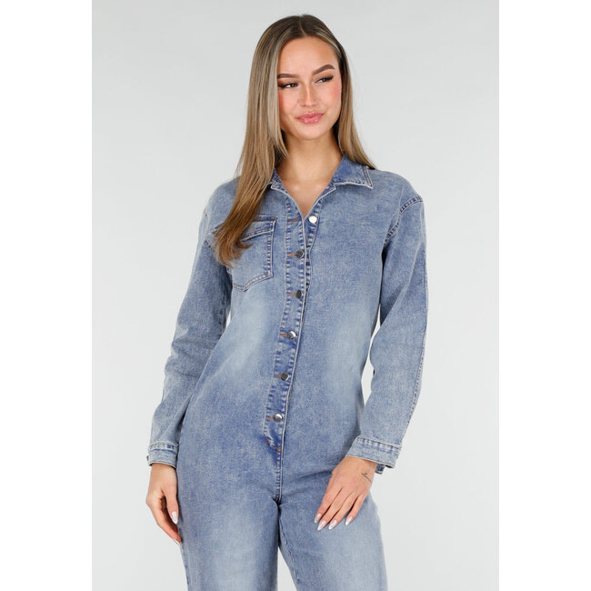 Übergroßer Baggy-Jeansanzug