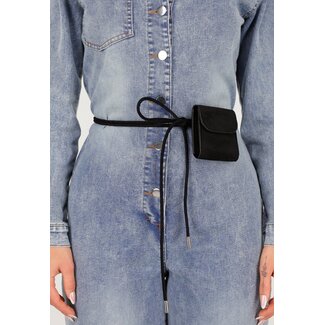 Suède Gürtel mit Mini-Tasche