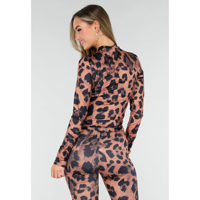 Zweiteiliges Set mit Leopardenmuster