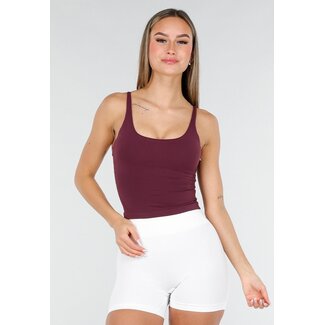 Burgundy Top mit Spaghettiträgern