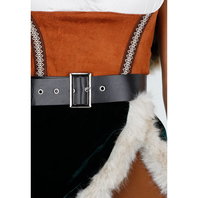 Braunes Wikinger-Kostüm mit Fell