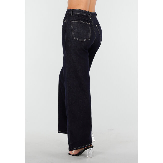 Dark Blue Wide Leg Jeans