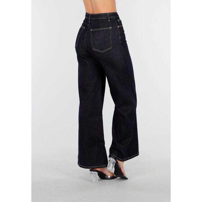 Dark Blue Wide Leg Jeans